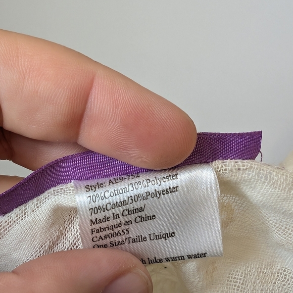 Smart Set Cream Lightweight Lace 3D Rose Detail Scarf - Picture 5 of 5